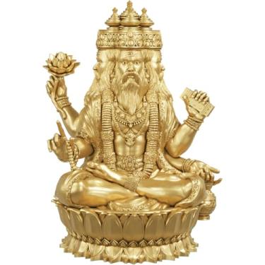 Imagem de Estátua Brahma Primeiro Deus Hindu da Trimúrti - Brama (Cor Ouro)