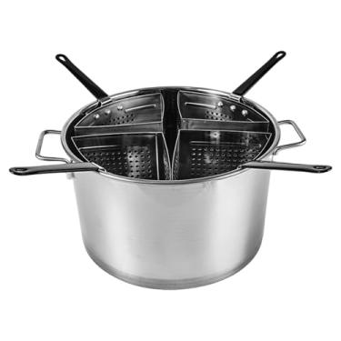 Imagem de DimyFew Conjunto de panela para cozinhar vegetais e massas, panela para massas com cesto escorredor para escorrer alimentos cozidos no vapor, utensílio de