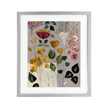 Imagem de Stupell Industries Playful Assumptions Folhagem preta emoldurada sob vidro, design por Annabelle Hall, 53 x 43 cm