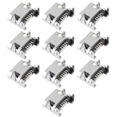 Imagem de OTOTEC 10 pçs plugue traseiro de alto-falante porta de carregamento USB plana soquete de alta definição cabeça fêmea compatível com computador Marley EM-JA013