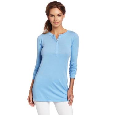 Imagem de Beyond Yoga Túnica Henley com fecho frontal, água transparente, GG