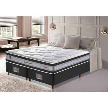 Imagem de Conjunto Cama Box Queen De Molas Ensacadas D33 Cama Inbox Select Firme 158x198x71 Preto