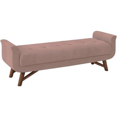 Imagem de Puff Recamier 140 Cm Pes Madeira Leville Veludo Sl 949 Peer