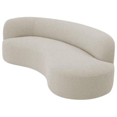 Imagem de Divã Recamier Orgânico Tokyo 200cm Lado Direito Linho Cinza Claro