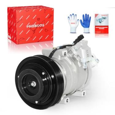 Imagem de PHOBOOS Compressor A/C com embreagem compatível com Acura MDX/ZDX 2007-2013, Honda Odyssey/Pilot/Ridgeline 2008-2017, V6 3,5L, 3,7L. Refrigeração rápida, baixo ruído, fácil instalação, ref. CO-10840C