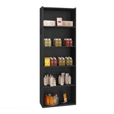 Imagem de Estante Livreiro 4 Prateleiras Luiza Preto Preto