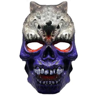 Imagem de Máscara Caveira Com Lobo Halloween