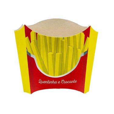 Imagem de Embalagem Descartável Para Batata Frita - 10 Unidades