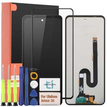 Imagem de Substituição de tela Ulefone Armor 24 para Ulefone Armor 24 Display LCD Touch Screen Digitalizador com ferramentas de reparo (com preto)