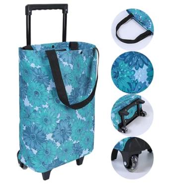 Imagem de Carrinho de compras pequeno dobrável, carrinho de compras com rodas, bolsa portátil dobrável, bolsa de rodinhas impermeável, bolsa de transporte para subir escadas para viajar, presente para mulheres