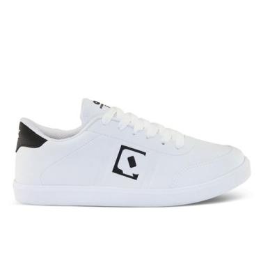 Imagem de Tênis Qix City Sapatenis Masculino Social Macio Basico, Branco, Preto,