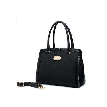 Imagem de Bolsa de ombro feminina de luxo com alça ajustável | Empresa dos EUA envia de L.A., Preto, Small, Brangio Bolsa tiracolo feminina Italy Croco-Embosted