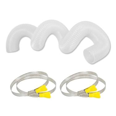 Imagem de Mangueira de coleta de poeira de PVC de 10 x 25 cm com braçadeiras de aço inoxidável 304, para serra de mesa, serra de fita, plaina, marcenaria e sistema de coleta de poeira de loja de madeira