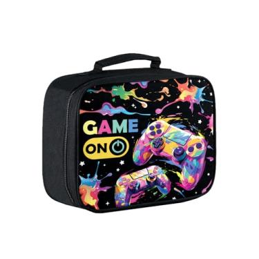 Imagem de Lancheira infantil com isolamento térmico para jogos com bolso com zíper para adolescentes e meninas, lancheira reutilizável portátil de volta às aulas mantém a comida fresca para o jardim de infância