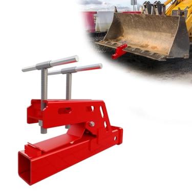 Imagem de Receptor de engate de reboque de 5 cm, adaptador de suporte esférico resistente compatível com balde Kubota Deere Bobcat, engate de reboque de balde, acessório antiderrapante para barco, trailer