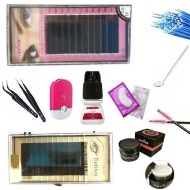 Imagem de Kit Completo Extensão De Cílios Kite Alongamento - A.R Variedades Mt