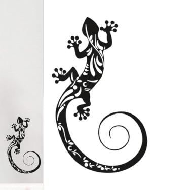 Imagem de Decoração de parede de lagartixa, arte de metal, escultura de lagartixa, decoração ao ar livre, decoração de escultura pendurável para jardim, cerca, casa