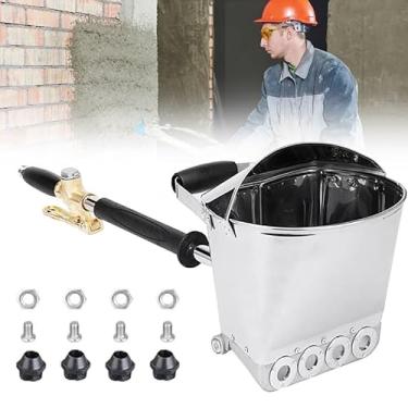 Imagem de JYXYXSCP Pulverizador de parede de estuque, pulverizador de tinta de parede, pistolas de pulverização de argamassa de cimento pneumático, ferramentas de parede de pintura de gesso de concreto Hopper