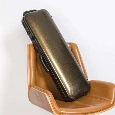 Imagem de Estojo Para Violino 4/4 Tamanho Multicolorido Disponível, Leve, À Prova D'água, Híbrido De Fibra De Carbono, Bolsa De Ombro Duplo Estojo para instrumento de violino(Dark Gold)