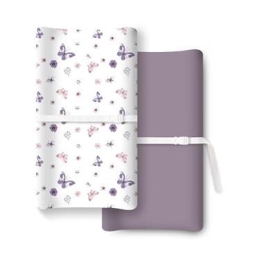 Imagem de TotChill Capa para trocador de fraldas extra elástica, ultramacia de malha de jérsei premium, unissex para meninos e meninas, serve para todas as mesas/cômoda padrão - pacote com 2