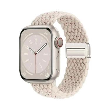Imagem de Pulseira De Nylon Trançada Compatível Com Apple Watch Series S10 46mm 