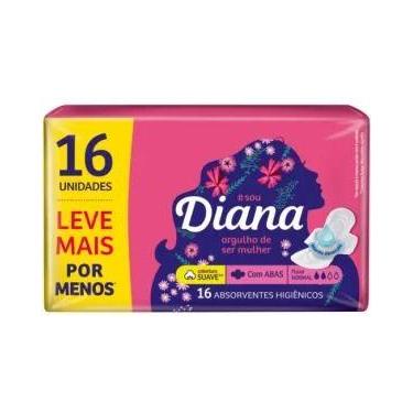 Imagem de Absorvente Diana com Abas Suave Leve Mais Pague Menãos - 16 Unidades -