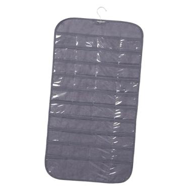 Imagem de YIJU Organizador de Carrinhos de Brinquedo para Pendurar, com 80 Bolsos, Ideal para Exibir Anéis, Colares e Outros Objetos Colecionáveis, Cinza