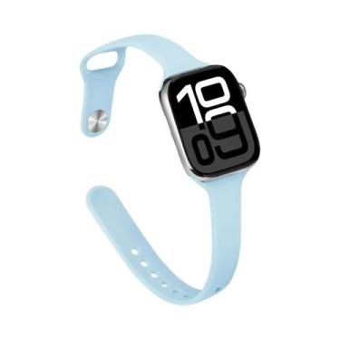 Imagem de Pulseira De Silicone Slim Para Apple Watch 45mm 44mm 40mm 41mm Bracele