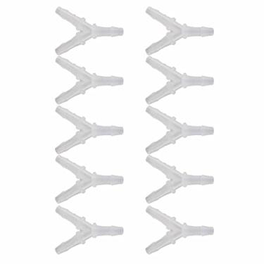 Imagem de GLOGLOW Conector de 3 Vias para Aquário, Conector de Plástico de Alta Resistência 10pcs Tipo y, Acessórios de Mangueira de Bomba de Ar de Plástico, Junta de Tubulação de água Transparente para (4,8