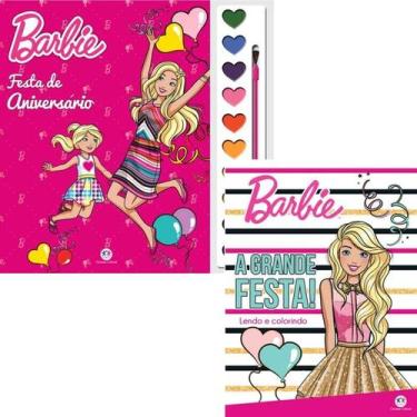 Imagem de Kit Livro Brincando Com Aquarela Barbie Festa de Aniversário + Livro B