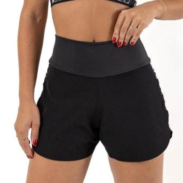Imagem de Short Duplo Feminino Flex Zeiq Preto, M