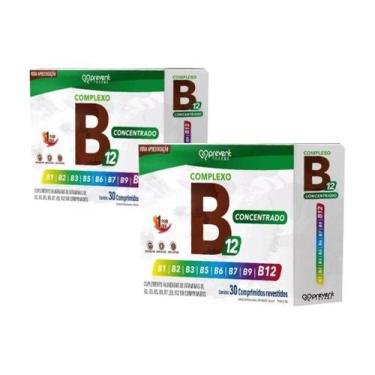 Imagem de Complexo B12 Concentrado Kit 2 Un 30 Comp Sabor:Sem sabor - PREVENT PH