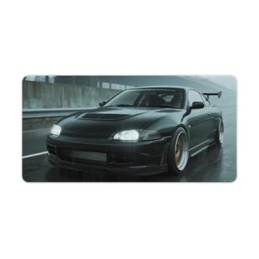Imagem de HouLaiZhe JDM Tapetes de mesa de carro 3000 gt Black Warrior Gaming Mouse pads de mesa grandes para teclado de mesa tapete de computador 30 x 60 cm
