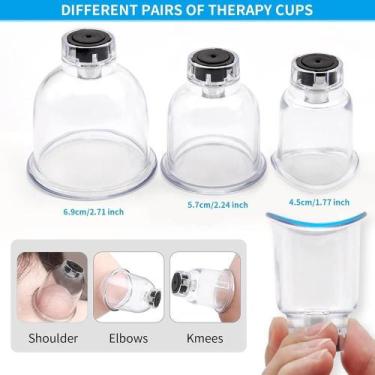 Imagem de Ventosaterapia eletrica kit 6 ventosas copos recarregavel - Yeet