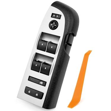 Imagem de Interruptor de janela elétrica mestre 22968506 lado do motorista com tampa de bisel para Silverado e GMC Sierra 2010, 2011, 2012, 2013 (sem espelhos dobráveis elétricos, tripulação, cabine estendida