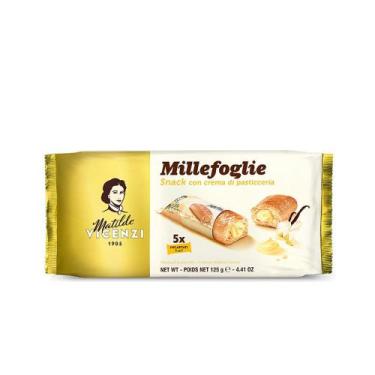 Imagem de Biscoito Millefoglie D'italia com Recheio de Baunilha Vicenzi 125g - M