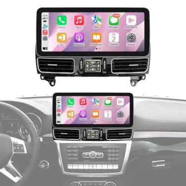 Imagem de CarPlay sem fio/Android Auto tela sensível ao toque de 12,3 polegadas para Mercedes Benz ML GL W166 X166 (2012-2015) com sistema NTG4.5/4.7, Bluetooth, som automotivo