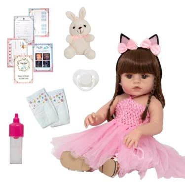 Imagem de Bonecas Reborn Realistas - Variação de Bichinhos Pode dar Banho + Itens - Detalhes Realistas e Membros Articulados 100% Silicone (Bailarina)