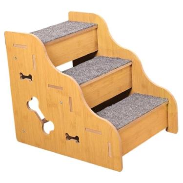 Imagem de Ｂｅｓｇａ Escada para cães de pequeno porte, degraus para cama, resistentes, convenientes, antiderrapantes, para uso interno, para sofá, para gatos e filhotes, 3 Passos
