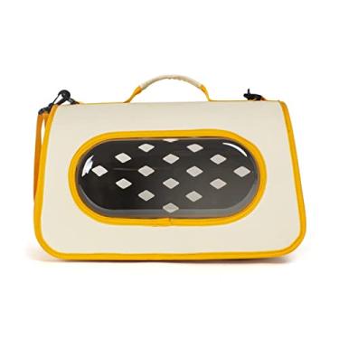 Imagem de Canga para Transportar Pets Gatos com Buracos Respiráveis Janela Transparente Bolsas Viagem de Coleira Fechamento Zíper Alça Superior Cinto Ombro Ajustável Wear- Feet