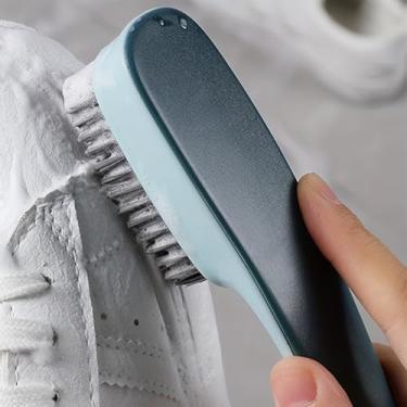 Imagem de Escova de limpeza multiuso com alça - esfregão resistente para lavanderia, sapatos, azulejos de banheiro, pisos e tapetes, Azul