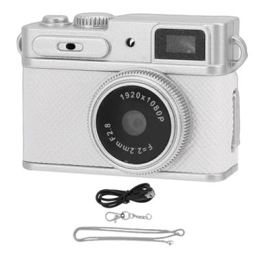 Imagem de Bewinner Câmera Digital Com Chaveiro para Fotografia, Câmera de Vídeo de Bolso Minúsculo 1080P FHD Com Tela de 0,96 pol., Gravador de Vídeo Portátil Vintage para Adolescentes Em Viagens, (Branco)
