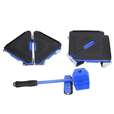 Imagem de Movimentador de móveis Universal Wheel Dolly Heavy Duty 300kg Capacidade Design ergonômico para sofá mesa Armário Movendo Ferro PVC ABS Plástico Azul Amarelo Vermelho 5 unidades (Azul)