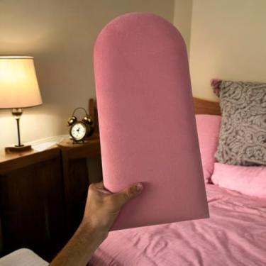 Imagem de Cabeceira Nuvem Estofada 45x20 Modular Cama Casal Box – Decorativa Parede Quarto(Rosa Goiaba,CAMA SOLTEIRO - 5)