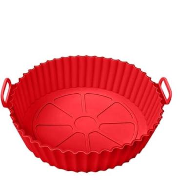 Imagem de Kit 2 Formas de Silicone para Air Fryer Reutilizáveis com Alça | Antiaderente, Resistente ao Calor, Uso em Forno e Micro-ondas | Fácil de Limpar e Ecológico