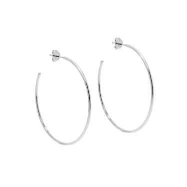 Imagem de Brinco Argola Tradicional Antialérgico em Aço Inox – Tam. G - Leve, Linda e de Qualidade