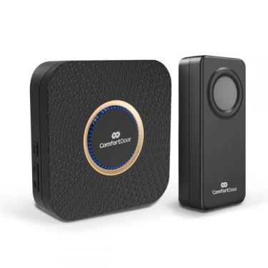 Imagem de Campainha Wireless Sem Fio Pilha Casa Comfort Door Preto - Comfortdoor