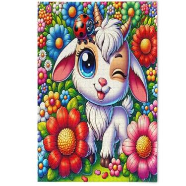 Imagem de Quebra-cabeça adulto 500 peças fofas engraçadas ovelhas animais tecnologia jogo puzzle presentes homens presentes criativos jogo família arte, 500 peças, 52 x 37,8 cm