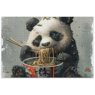 Imagem de Quebra-cabeça engraçado urso panda adulto, 1000 peças, pintura de arte floral, presentes masculinos, presentes exclusivos de tecnologia de jogos