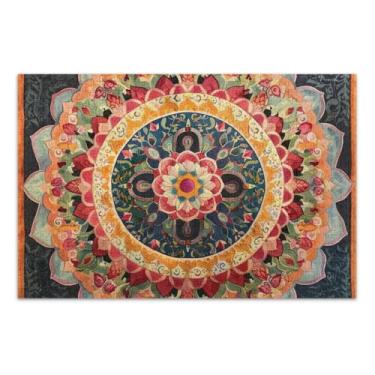 Imagem de Quebra-cabeça com estampa retrô mandala 1000 peças para adultos, quebra-cabeça engraçado com letras na parte de trás